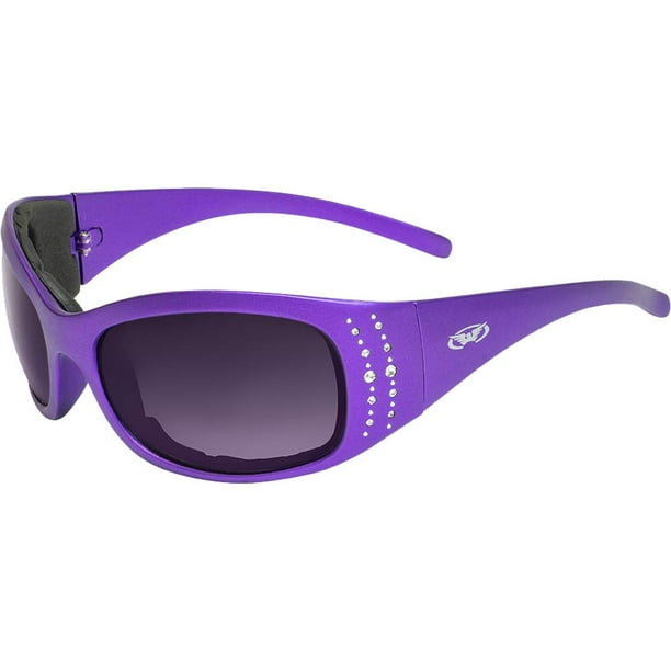 Global Vision Rider Safety Motorcycle Riding Sunglasses Purple Frame Purple Lens Z87.1 